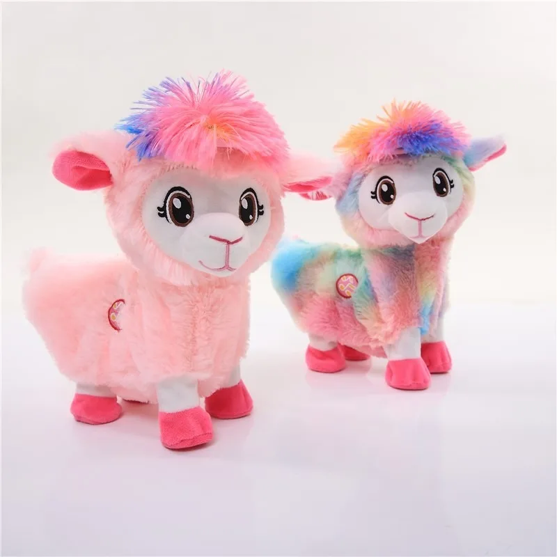 Juguetes eléctricos de peluche para bebés, muñeca de Alpacas Musical, juguete divertido para mascotas, Boppi vivo, el botín, Llama de Shakin, agitar cabezas, bailar y Singsing