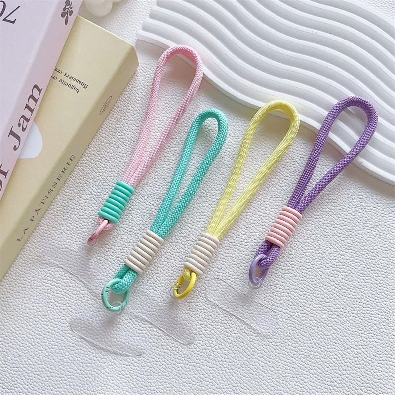 Cordino per telefono cellulare, cordino per anello a catena sospeso con cinturino da polso patch per portachiavi in corda per custodia per cellulare