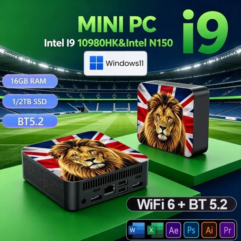 低ノイズミニデスクトップpc-インテルi9‑10980hk-n150-win11-16gb-ram-2tb-ssd-wifi-6-bt52-4k-ホームシアター-ストリーミング-ゲーミング-ミニpc