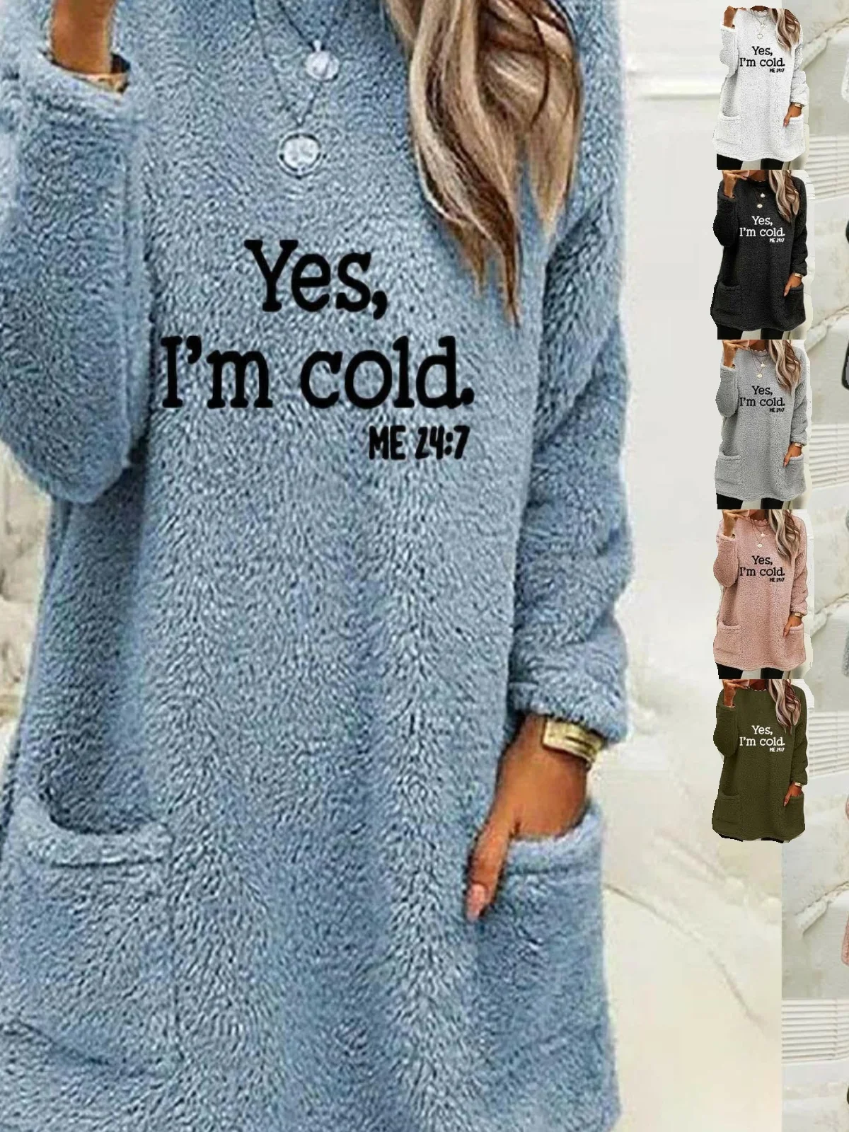 

Свободная удлиненная толстовка с принтом, женская, из полиэстера, с круглым вырезом, средней длины, для трансграничной торговли