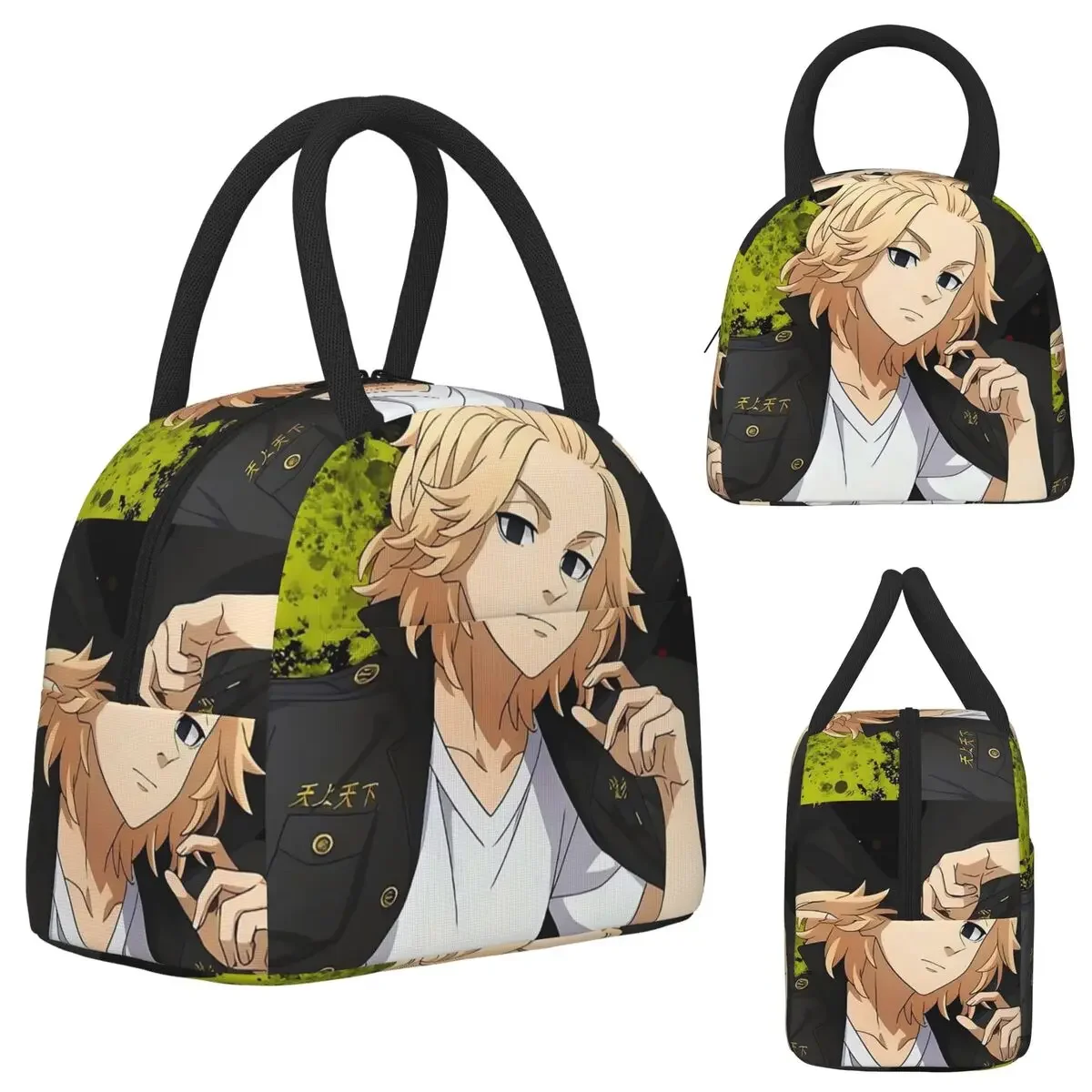 Anime Tokyo Revengers Kazutora Insulated Lunch Bag for Kids School Cooler Thermal Food Box Tote Portable Lunch Boxes Container