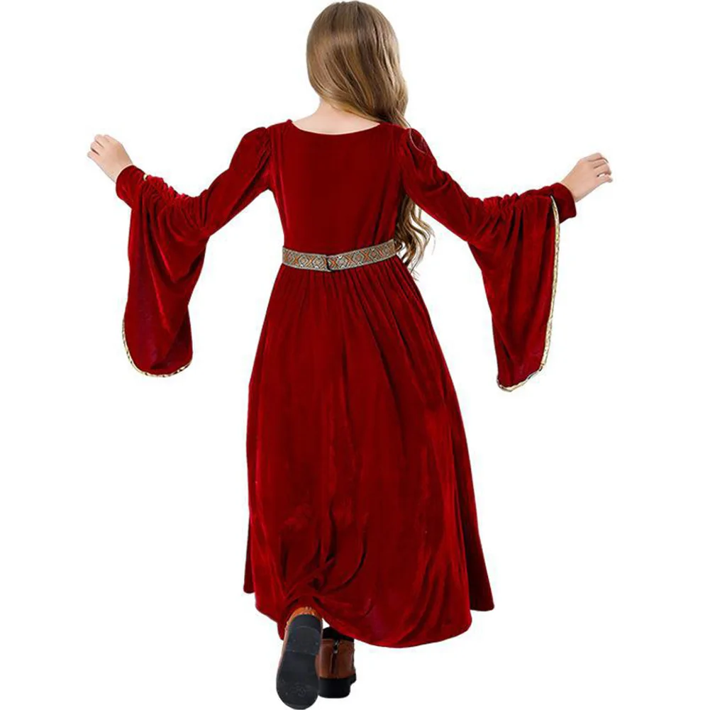 Disfraz de princesa Medieval para niños, traje de corte real, Retro, Vintage, renacentista, para Halloween