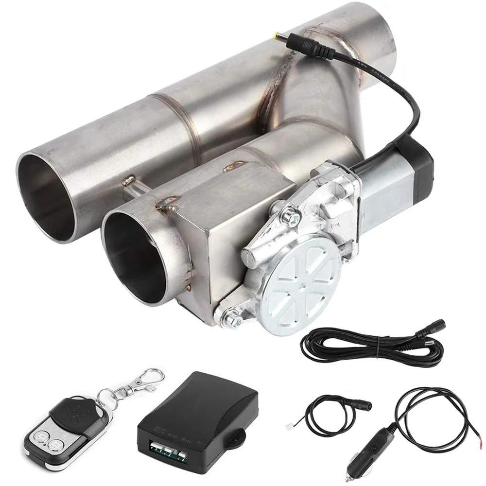 

3'' 76mm Electric Exhaust Downpipe Cutout - Dual Valve Remote Control E-Cut Out Easy Installation Waterproof & Durable