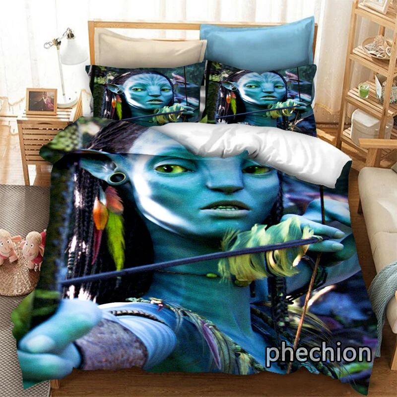 phechion Avatar 3D Print Bedding Set Duvet Covers Pillowcases One Piece Comforter Bedding Sets Bedclothes Bed K420