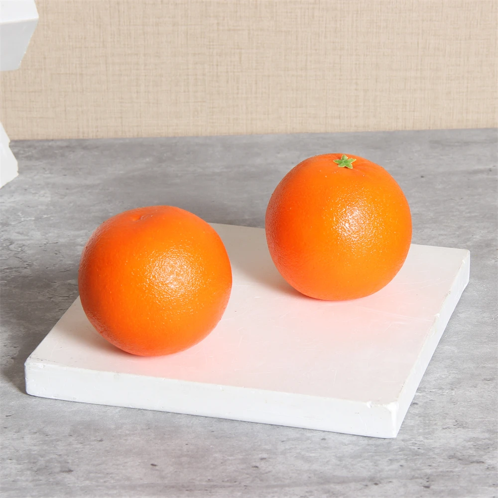 6-teilig, Simulationsorangen, künstliche orangefarbene Modelle, gefälschte Früchte, Heimtextilien, Restaurant-Obsttablett, Dekoration, Fotografie – Detail 12