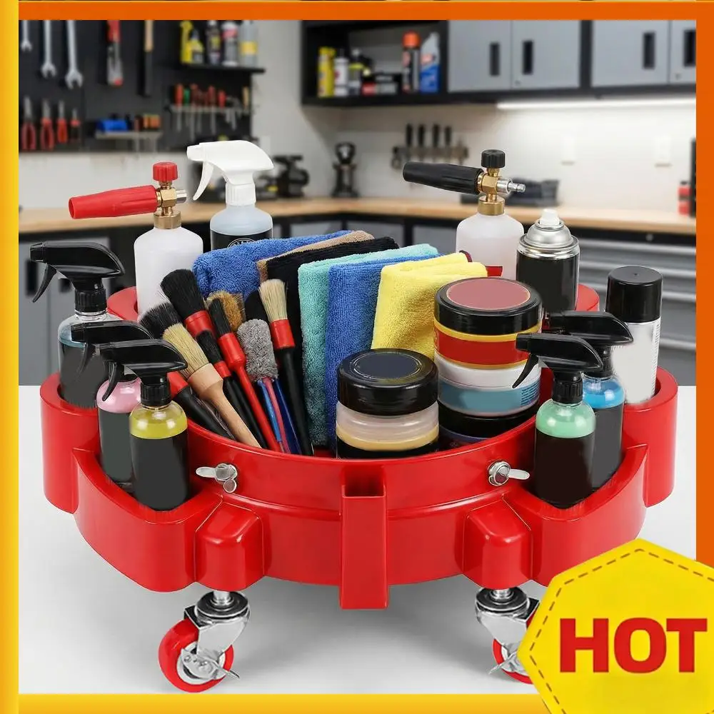 

Ведро для мытья с 5 колесами-поворотниками на 360 градусов ° Вращающееся усиленное ведро для мойки и детейлинга, подходит для стандартных ведер объемом от 3,5 до 5 галлонов