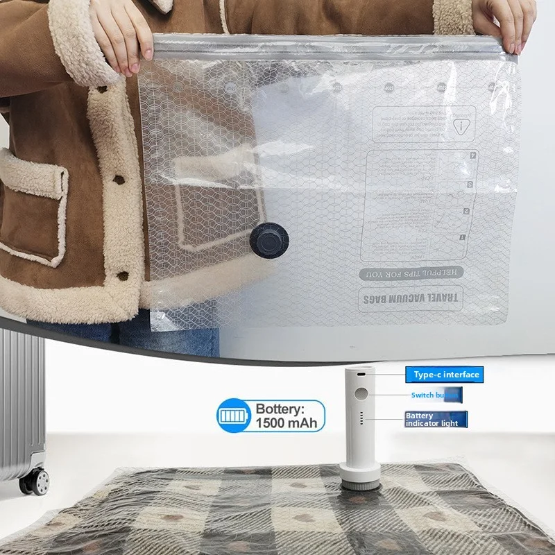 Vacuum Compression Bag Travel Storage Bag Thickened for Clothes, Quilts, Down Jackets, and Suitcases