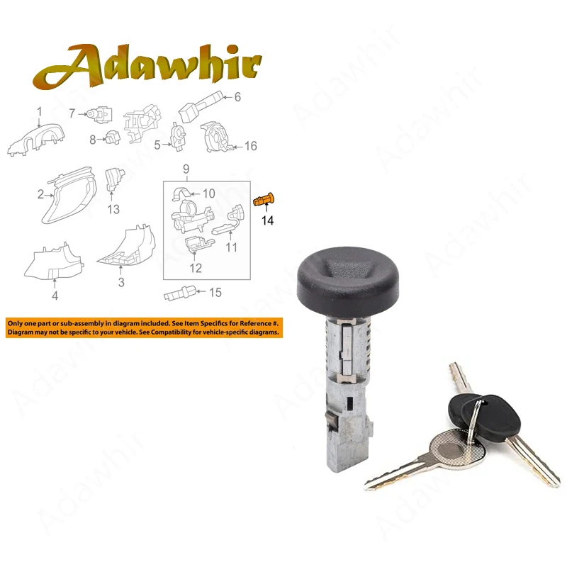 

Ignition Switch Lock Cylinder with Keys for 2004-2016 Chevy Silverado Express Suburban GMC Sierra Savana Yukon