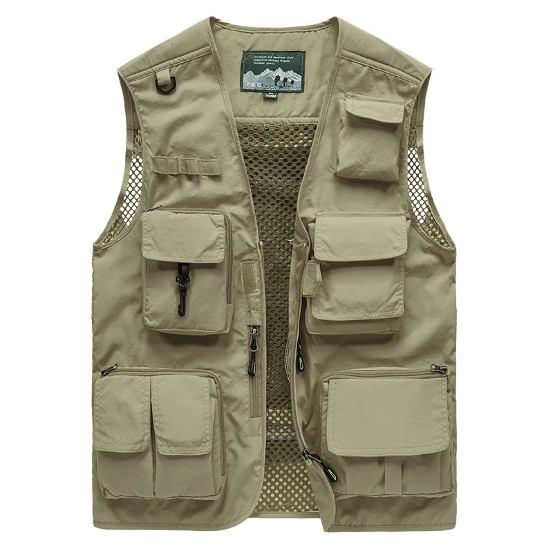 

Outdoor Vest, Men's Summer Multiple Pockets, Large Size, Spring and Autumn Men's Vest, Photography, Fishing Vest, Shoulder Jacke