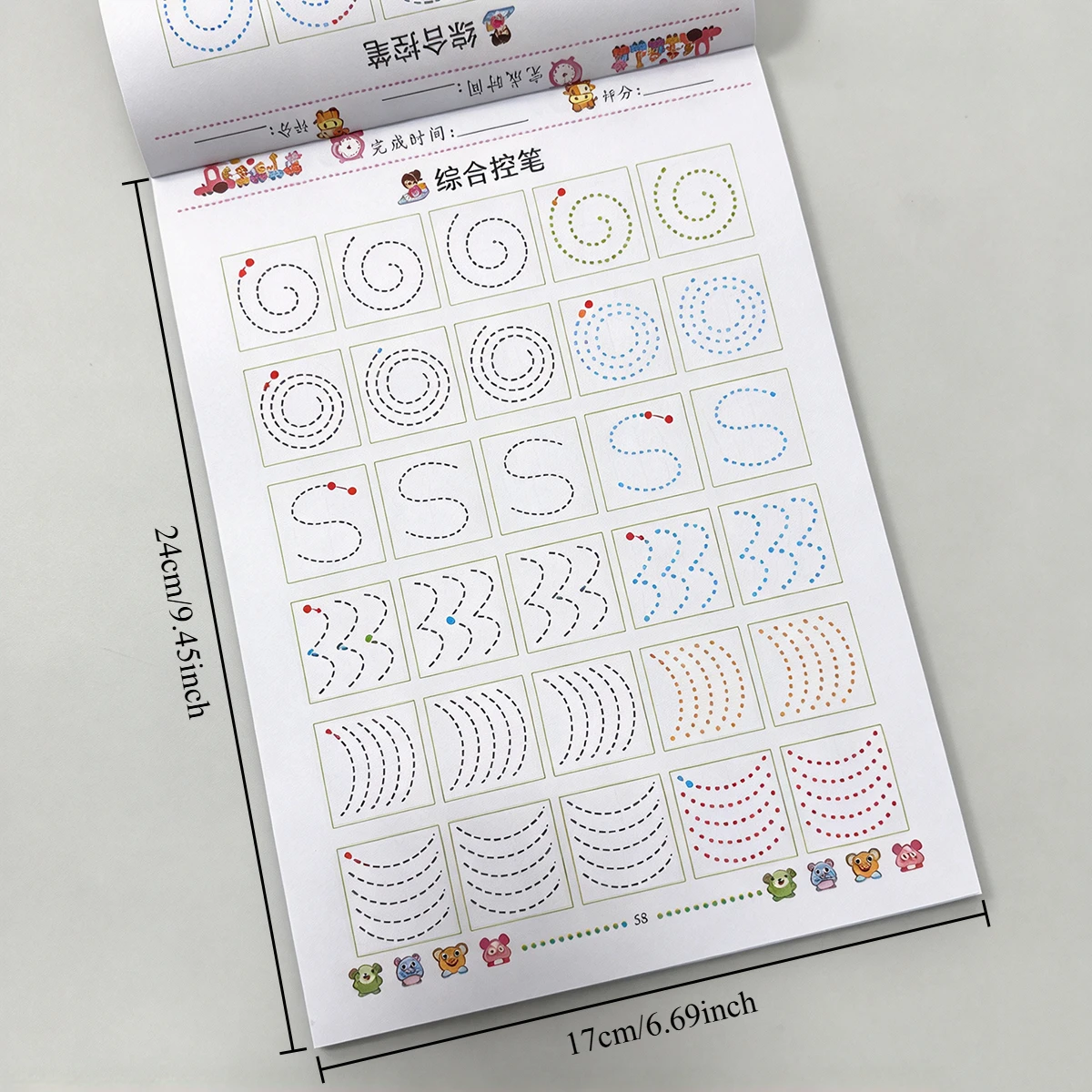 60 Pages Pen Control Tracing Workbook for Kids, Kindergarten Pre‑Writing Basic Practice Book, Dot‑to‑dot Tracing Book