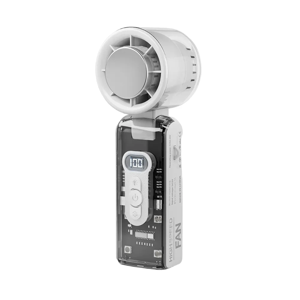 3pcs DC5V/2A Three-in-one Handheld High-speed Fan Portable Handheld Turbo Fan: For Rapid Cooling Adjustable Speeds 0.9-6W 17*6cm