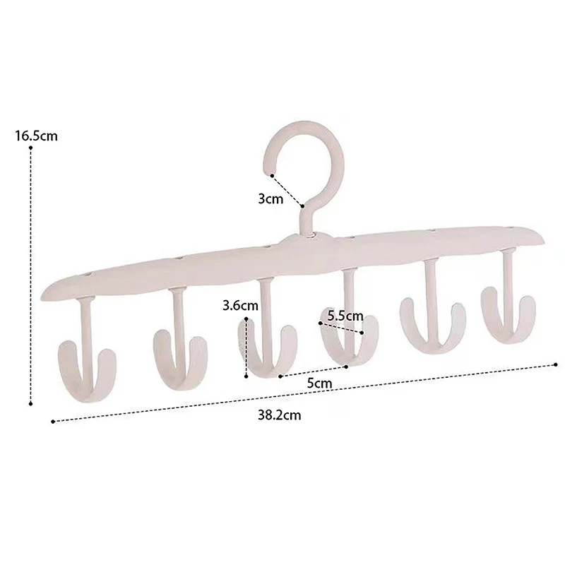 1PC Bra Hanger For Closet,360°Rotating Multi-Functional Racks With Hook For Camisole Hat Belt Bag,Saving Space Vest Storage Rack