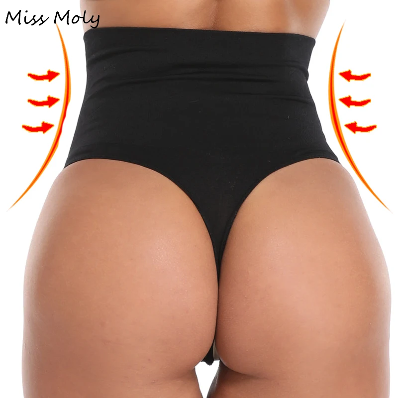 3XL Women High Waist Thong Belly Tummy Control Slimming Panties Body Shaper Waist Trainer Butt Lifter Panty Hip Shaping Panties