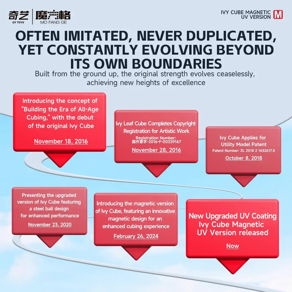 [CubeFun] QiYi IVY kostka magnetyczna UV liść klonu M magiczna kostka MoFangGe edukacja profesjonalna prędkość Puzzle zabawki dla dzieci