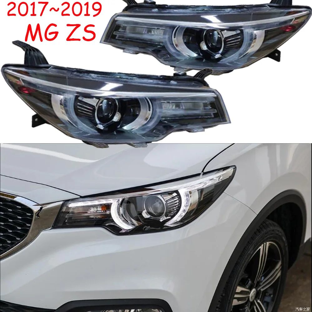 1pcs car bumper headlamp for MG ZS headlight 2017~2019y car accessories head lamp MG ZS fog lamp