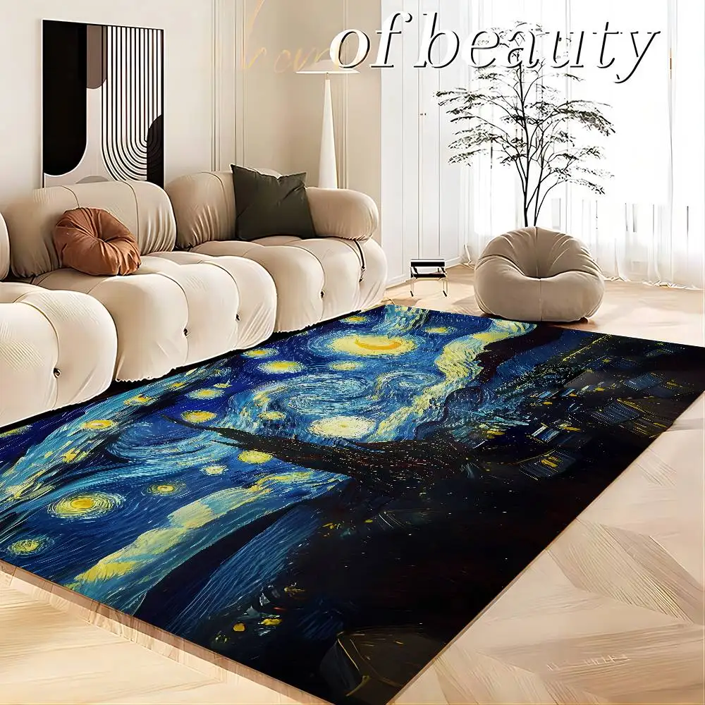 Art Category world famous painting Bathroom Mat Kids Room Bedroom Decoration Balcony Anti-Slip Doormat Living Room Welcome Rug