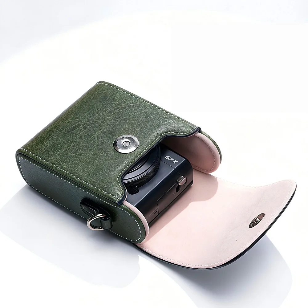 CCD Camera Pportable protective case Retro PU Leather case cross body base For Sony RX100M7M5 /ZV1 Camera Storage bag