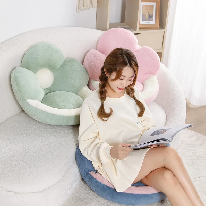 Cuscino per sedile con cuscino a fiori Super morbido divano imbottito in peluche pavimento per interni sedia per la casa decorazioni invernali per bambini regalo amante delle ragazze