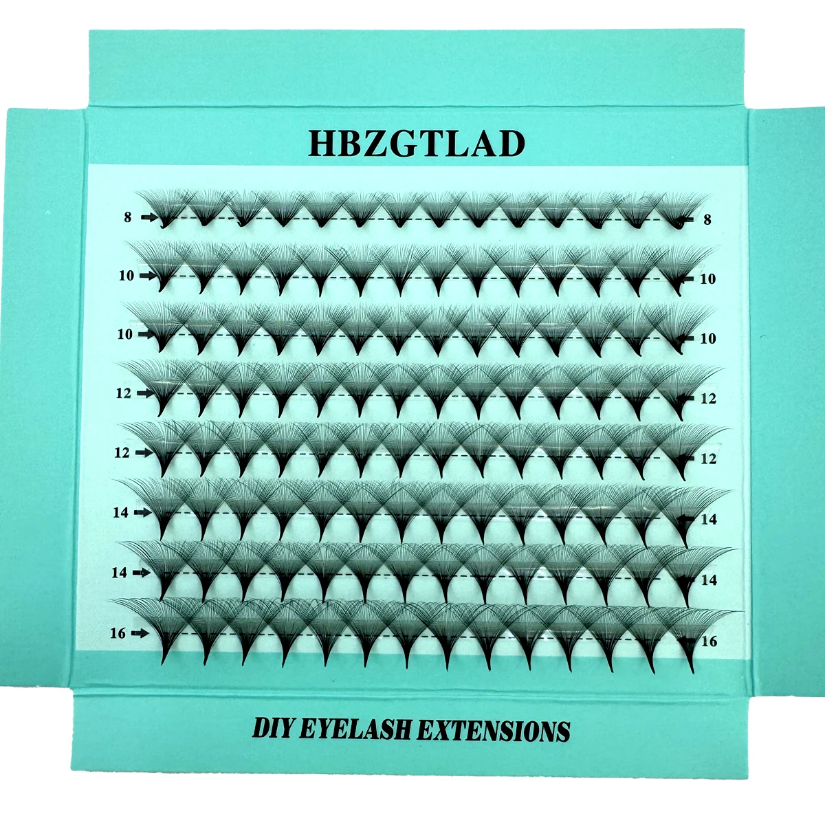 Neues 8-reihiges vorgefertigtes Curlinggerät mit 10D//20D/30D/40D russischen Lockenwimpern und falschen Wimpern