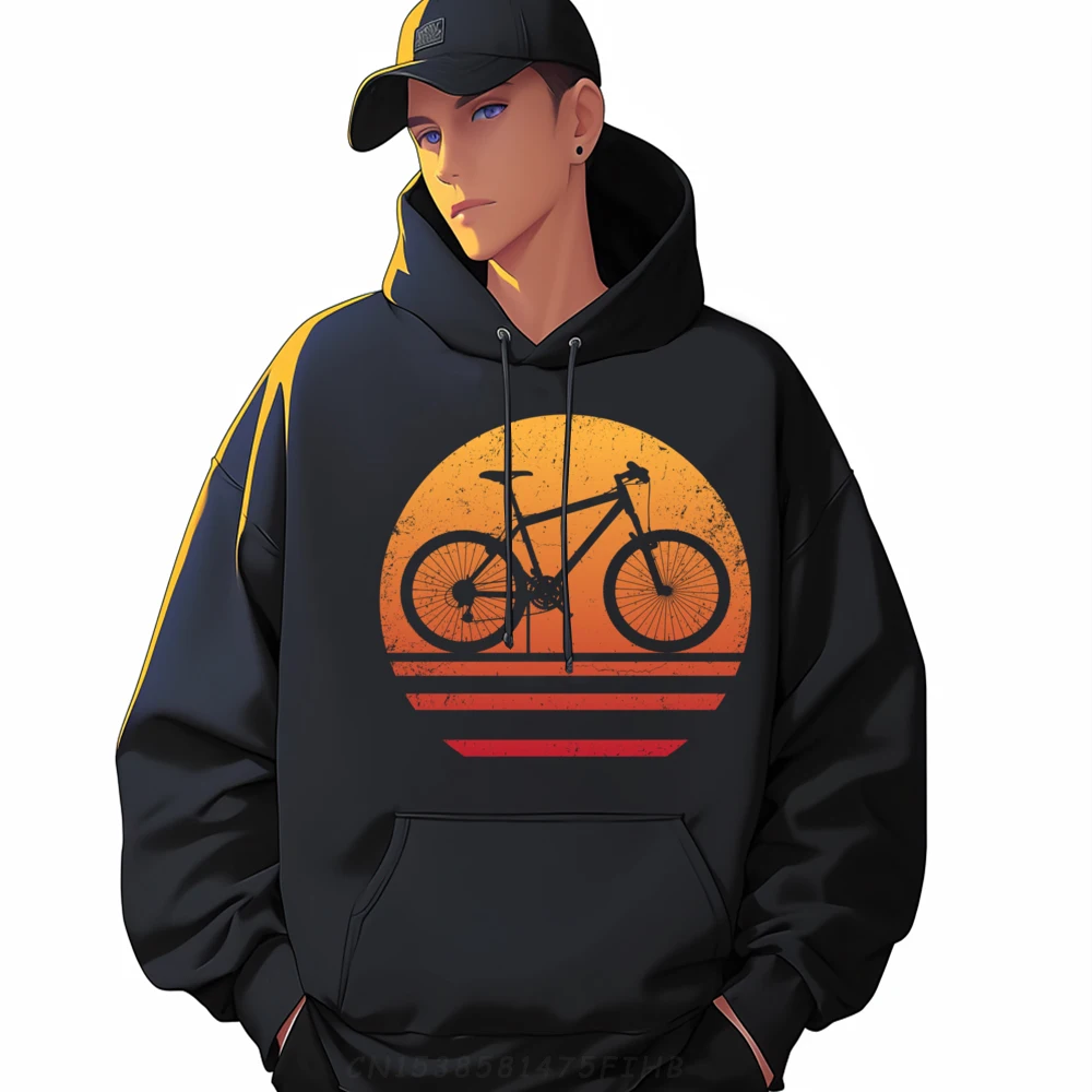 

Mountain Biking Orange Sunset Just The Bike Mountain Bike 3xl Men Clothing Hoodie Man Big Size Aesthetic