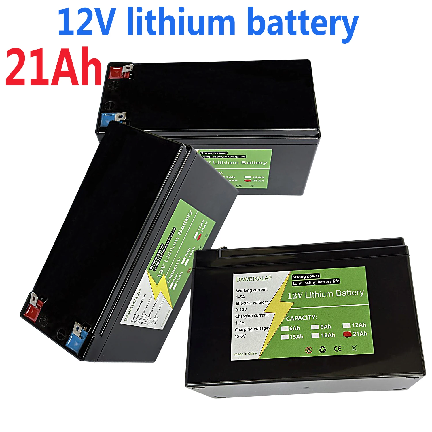 

12V 3S7P High-quality batteries Rechargeable built-in high current BMS lithium battery，Adequate power for LED,LED lights