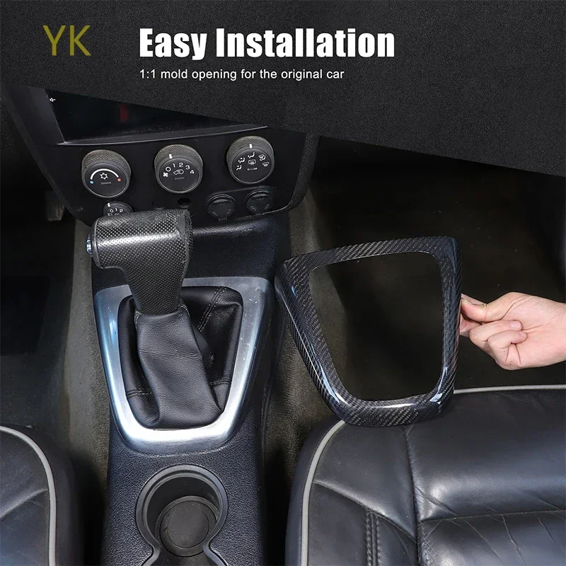 

For Hummer H3 2005-2009 Real Carbon Fiber Car Center Control Gear Shift Panel Frame Decorative Cover Interior Car Accessories