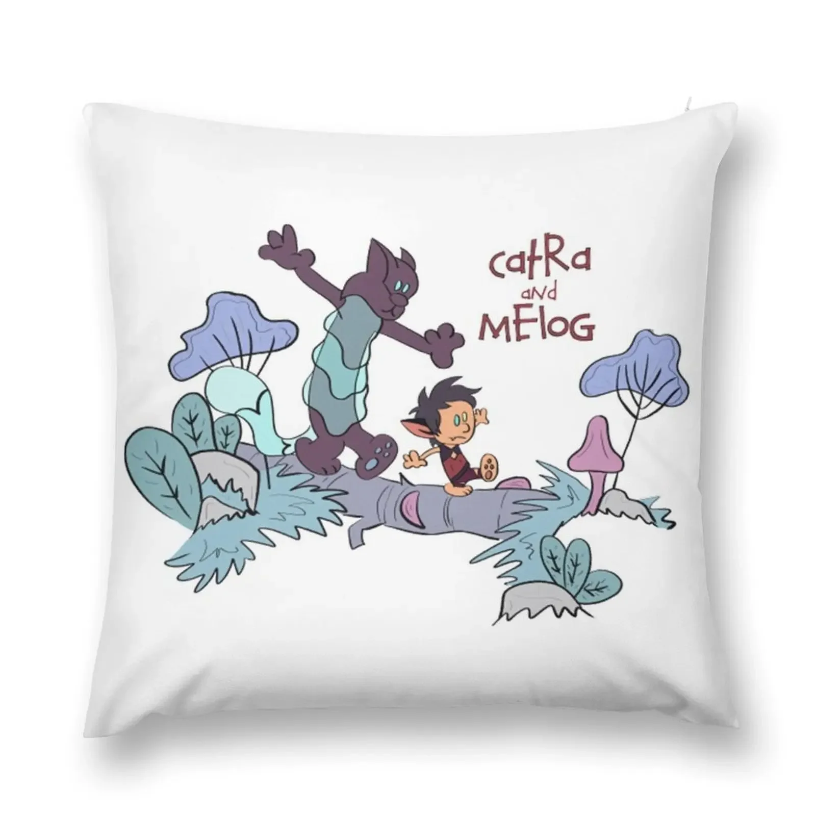 Catra and Melog Exploration Throw Pillow pillows decor home Decorative Cushions pillow