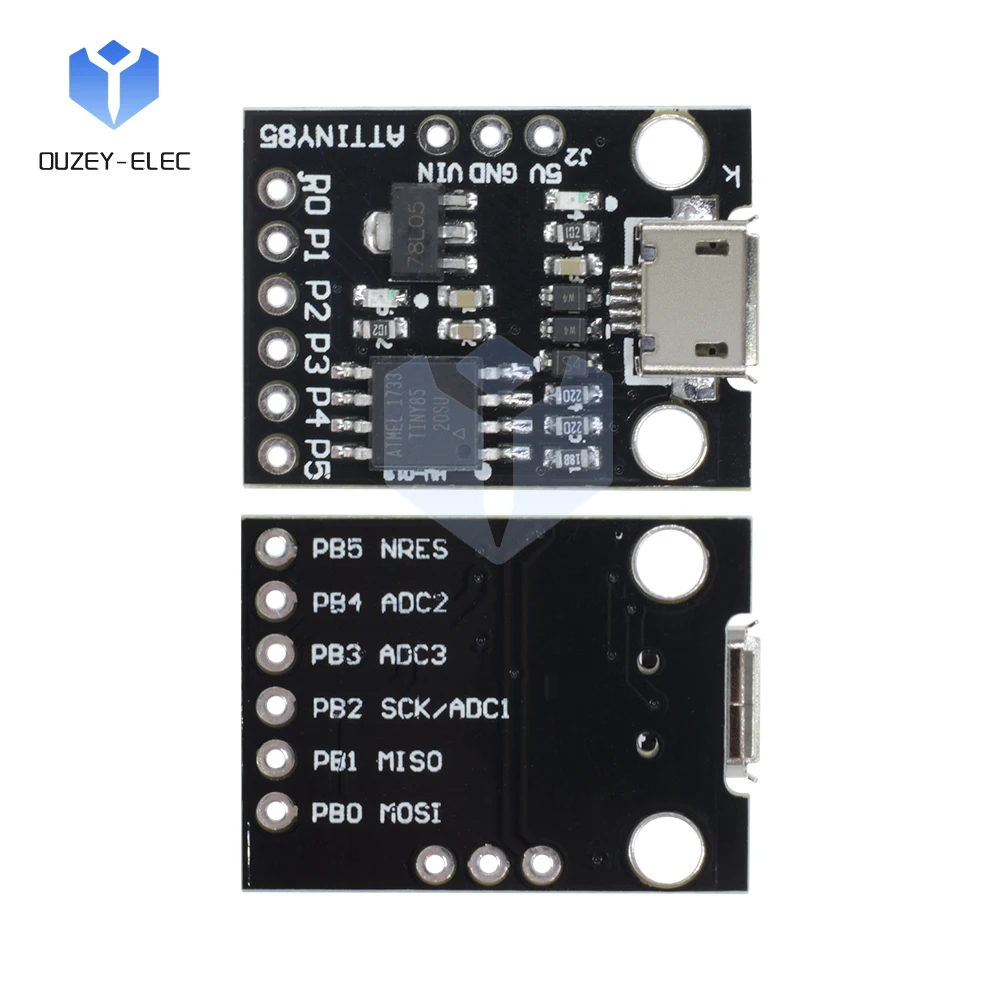 ATTINY85 MCU Microcontroller Development Board Micro USB Interface Microcontroller for Arduino I2C USB ATTINY85-20PU PCB Board