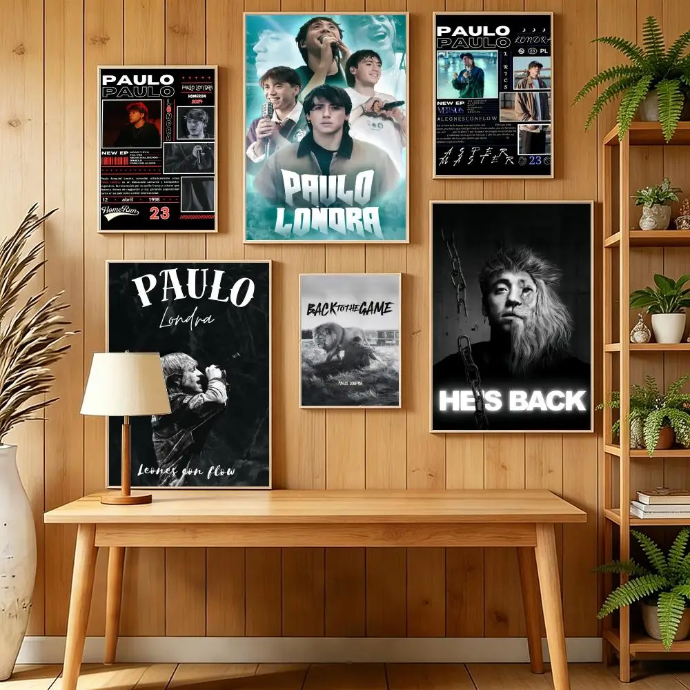 P-Paulo Londra The Game Poster HD, pegatinas autoadhesivas para pared, calcomanías para dormitorio, sala de estar, decoración del hogar, regalo