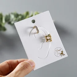 Earrings clips Display Cards for Jewelry Accessories Packing Cardboard Gold Hot Stamping Hang Tag Card