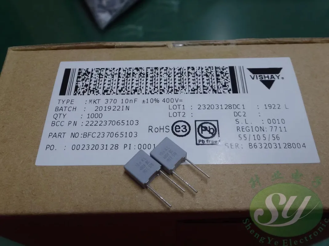 

20PCS MKT370 0.01uf/400v 10nf 103 New film capacitor 5MM