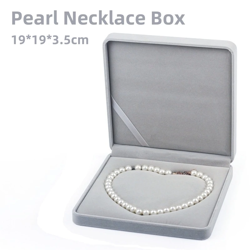 Zarte graue Samt-Serie Schmuckschatulle, Ringbox, Armband, Armreif, Halter, Anhänger, Halskette, Aufbewahrung, Organizer, Schmuck-Geschenkbox – Detail 17