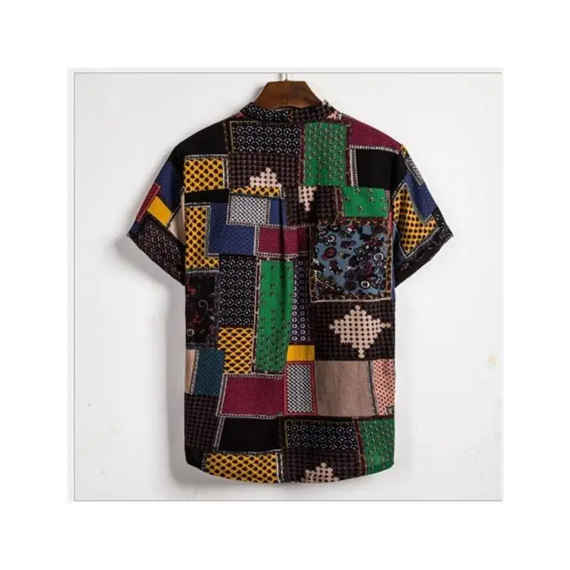 

Summer Mens T-irt Stand Fit ket irt Youth Faion ort Sve Plant Floral Print Casual Wear SICA Brand