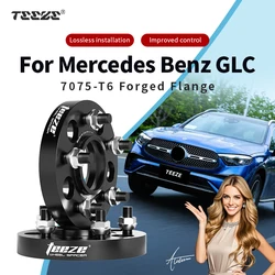 2pcs 5x112 66.6 Hub Centric Black Forged wheel spacer T6-7075 For Mercedes Benz GLC 15/20/25/30/35mm With Extended Wheel Bolts