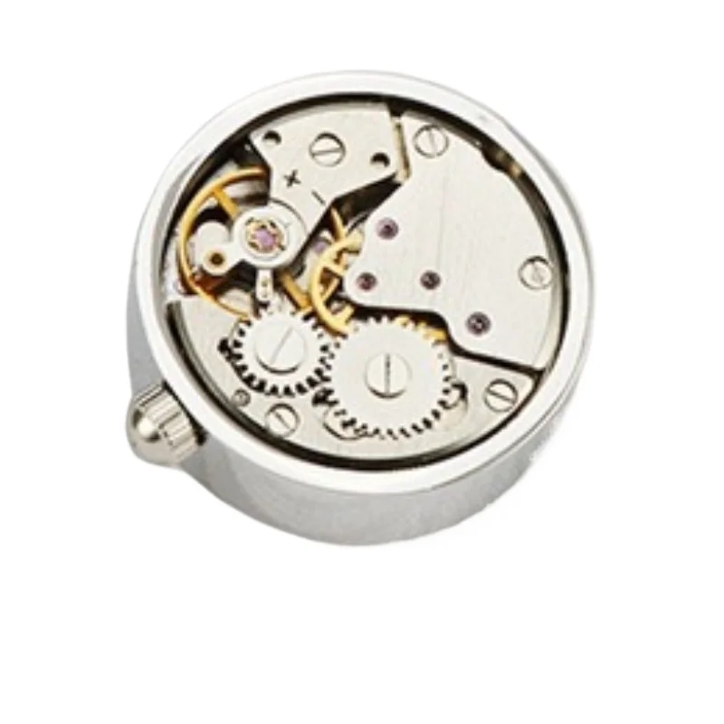 For Cufflinks Silver Watch Movement, Rotating French Sleeves