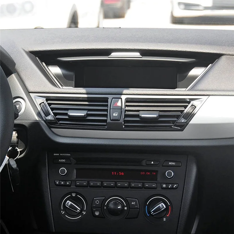 ABZV-accessoires de Grille de sortie de ventilation AC centrale avant pour BMW X1 E84 2010-2015 couvercle de climatisation de tableau de bord central