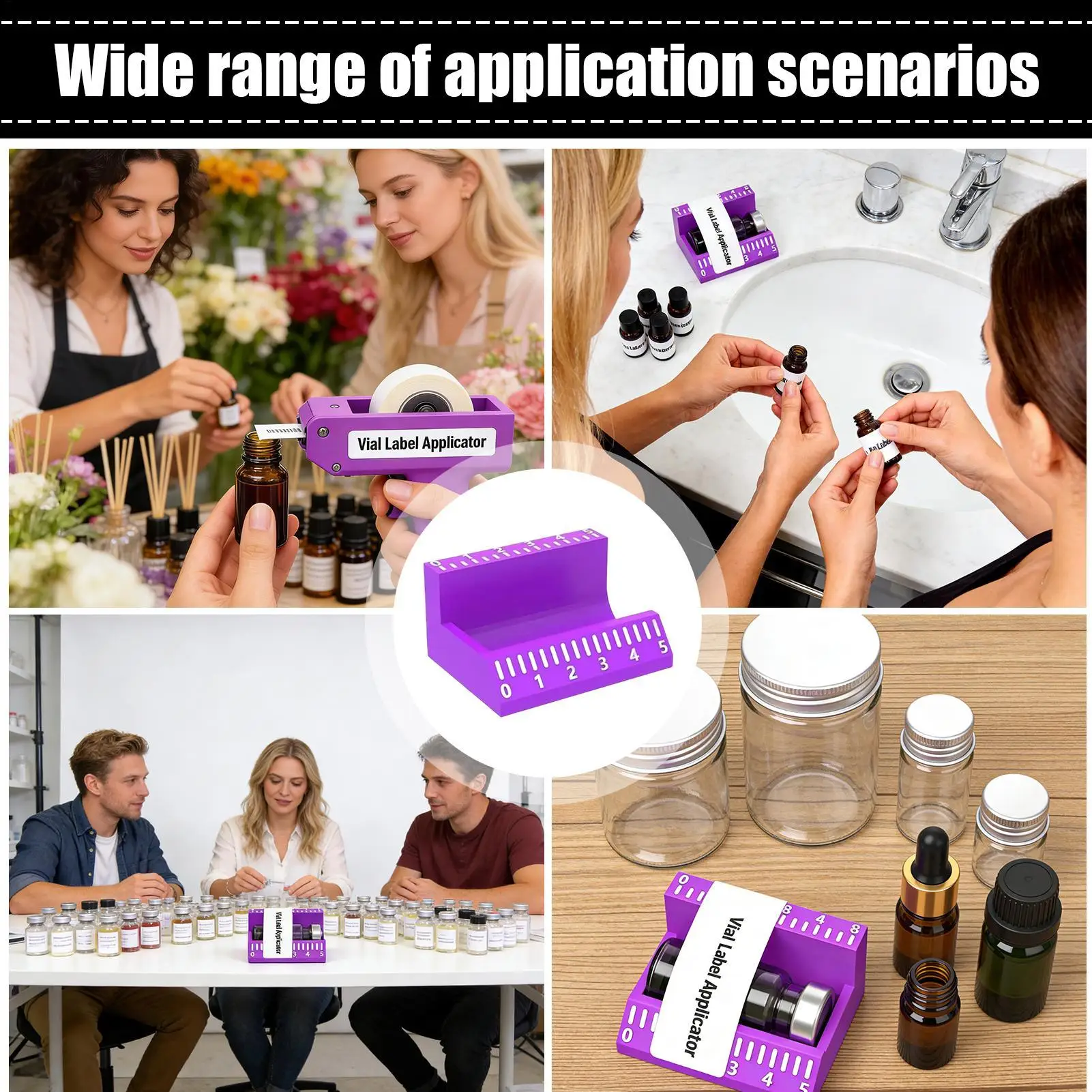 3ml/10ml Fläschchen-Etikettenapplikator, einfache Ausrichtung, zeitsparendes Aufkleber-Ausrichtungswerkzeug, effiziente Anwendung, wiederverwendbare Etikettierungswerkzeuge – Detail 4