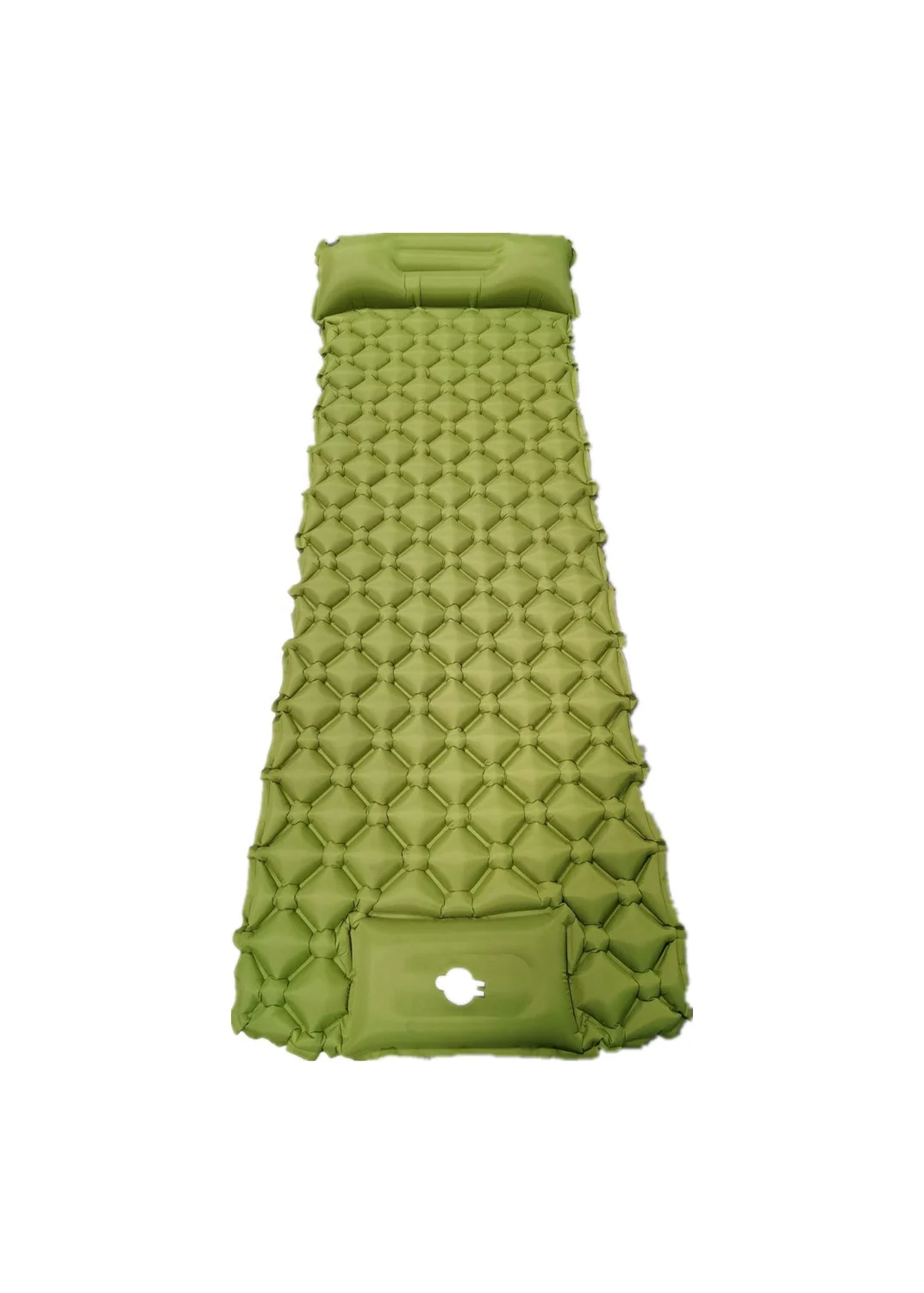 Single Camping Sleeping Pad Upgraded Foot Press Inflatable Camping Mats with Pillow Waterproof Comfy Air Mattresses for Tents