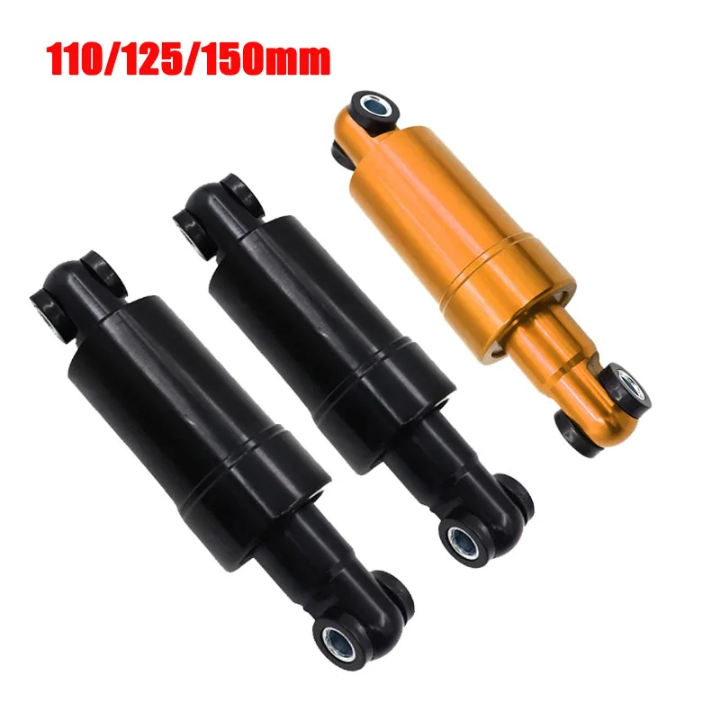 

110/125/150 мм задний амортизатор для электрического велосипеда, подвеска, подходит для складного скутера, 49cc карманный велосипед, электрический велосипед