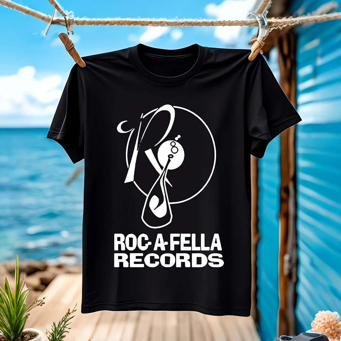 

Мужская футболка Rocafella Records Music Note, 100% хлопок, повседневная, дышащая, удобная, для спортивных мероприятий, доступна в различных размерах