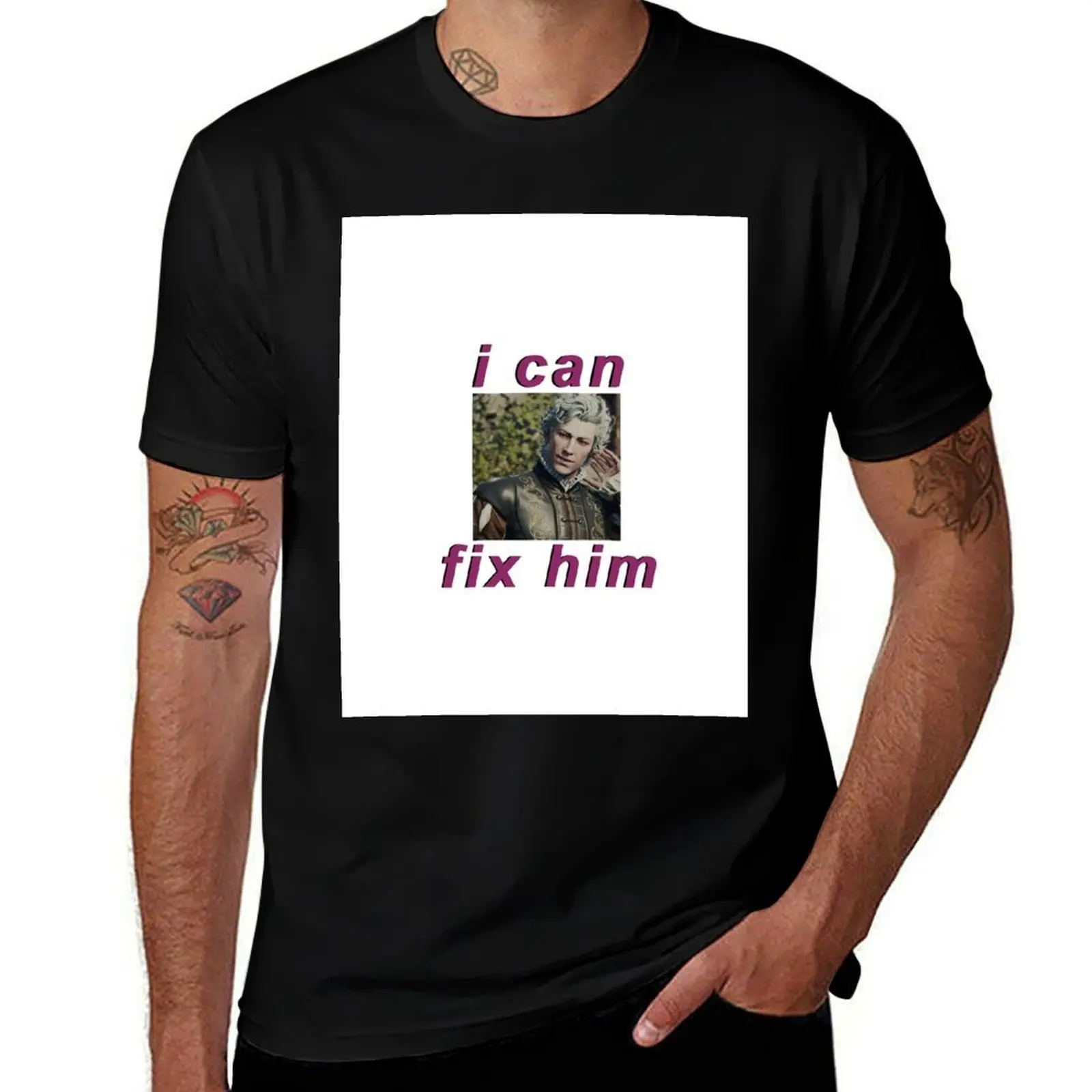 

Astarion I can fix him T-Shirt tees T-shirts oversize cotton graphic tees anime tshirt designer t shirt men