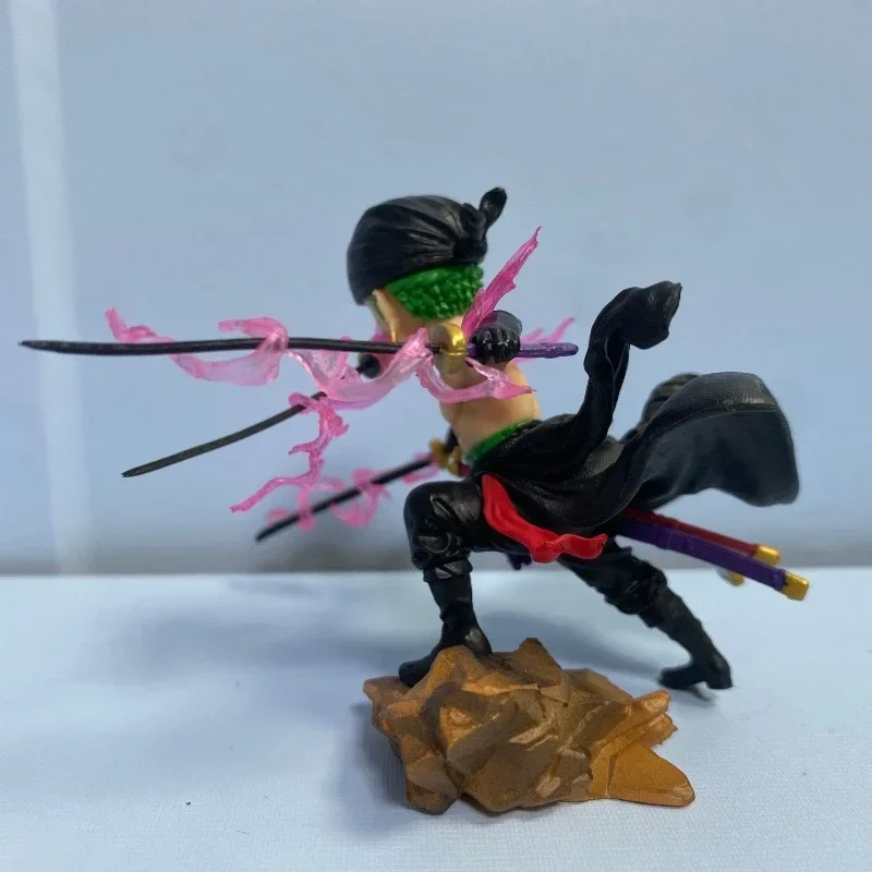 Figuras de acción de One Piece de 8CM, Asura Roronoa Zoro, estatua de dibujos animados, modelo coleccionable, adornos, decoración, regalos para niños