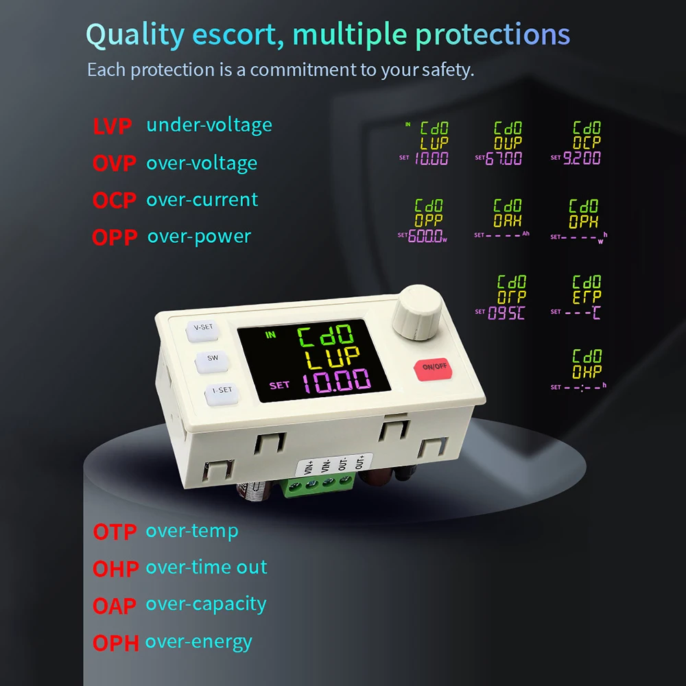 390W/585W CNC Adjustable DC Buck Module Voltage Regulator Power Supply MPPT Constant Voltage Constant Current Board