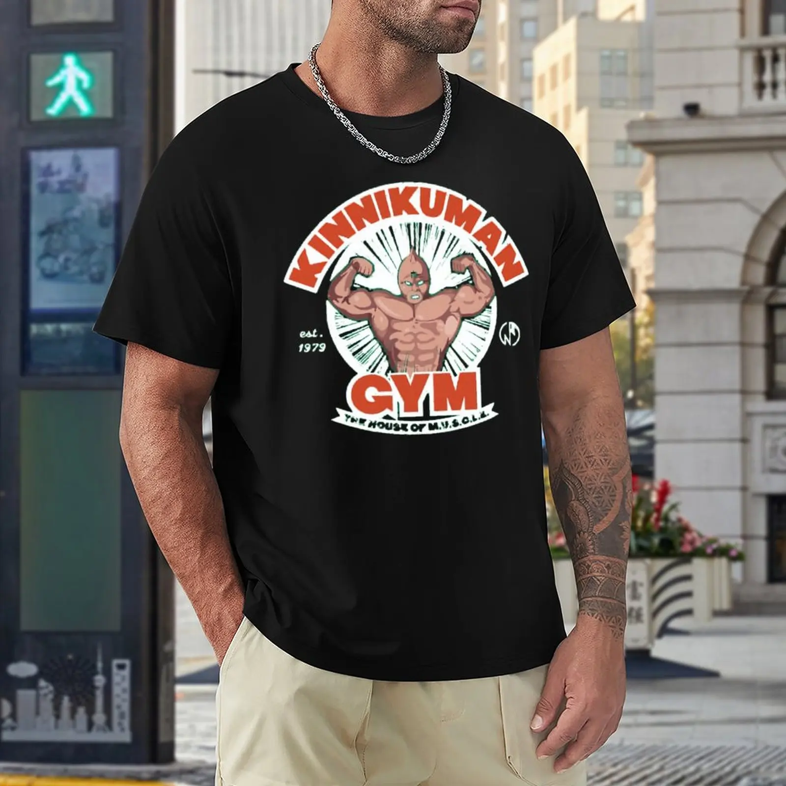 Nisei Muscle Kinnikuman Gym Kinnikuman Gym Harajuku T-shirt Move Tees Casual Graphic Joke Home USA Size