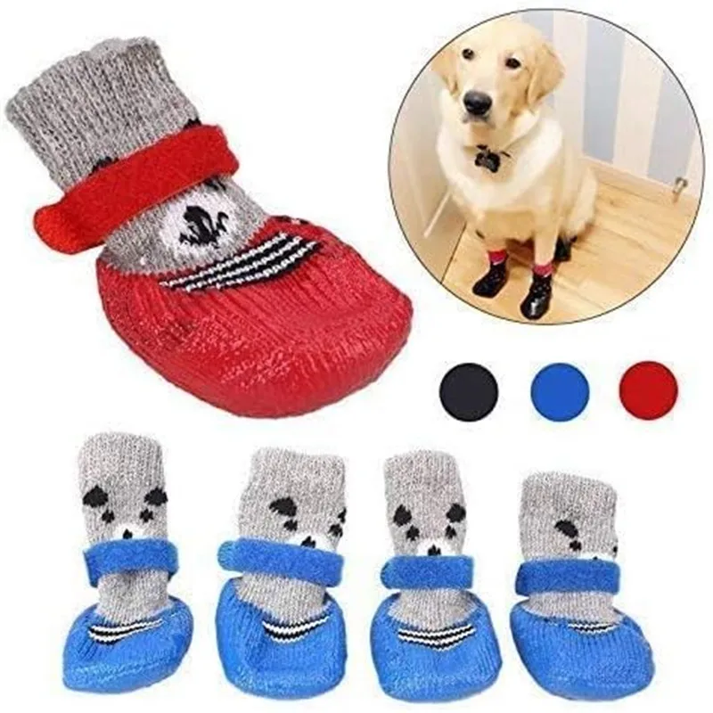 Winter Shoes for Dogs Dog Shoes Boots Waterproof Anti-Slip Warm Socks Cat Shoe Rain Snow Small Big Puppy Pets Products Slippers