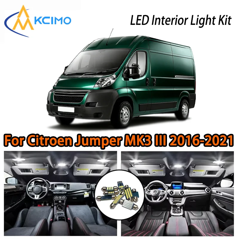 

Convenient LED Interior Lights For Citroen Jumper MK3 III 2016-2021, Two Colors Choice Super Bright Easy Install