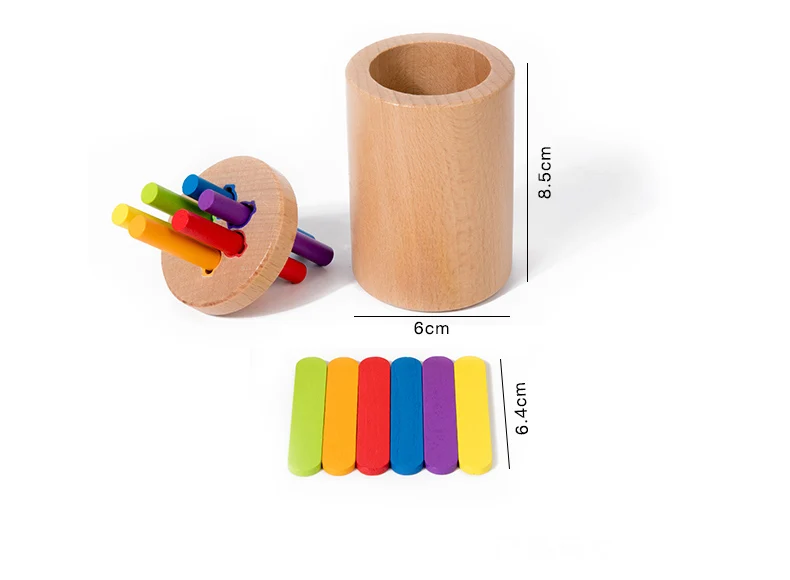 Montessori Spielzeug Holz Farbe Sortierung Spielzeug Feinmotorik Sensorische Matching Spiele Pädagogisches Kind Spielzeug Für 1-3 Jahre alt 3 + Geschenk – Detail 16
