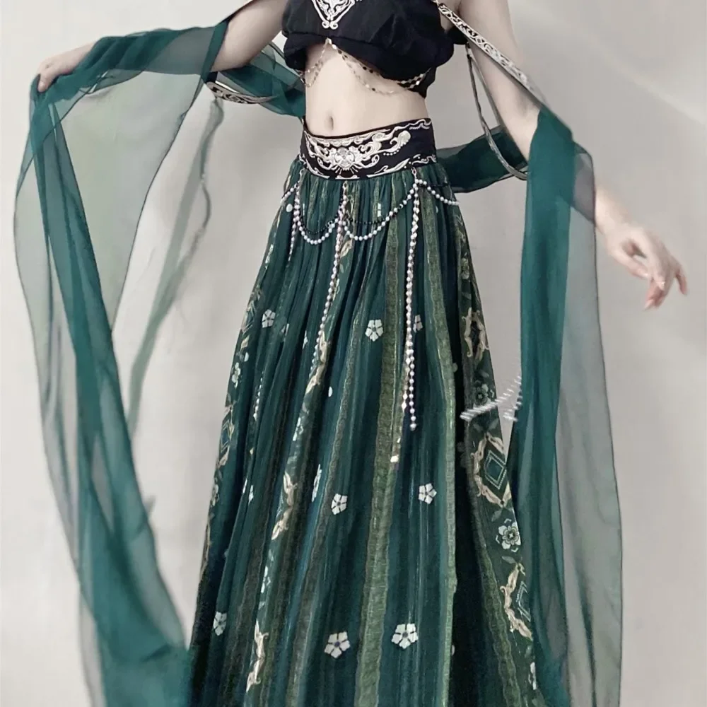 Dunhuang Kweichow Moutai Exotic Style Hanfu Improved Clothing Embroidery Han Elements Western Suit Performance Wear Photo