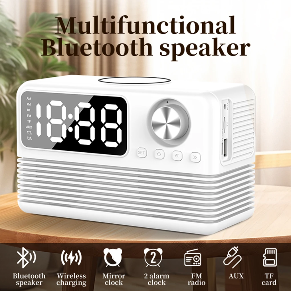 

ABS Portable Bluetooth Sound Player With 15w Fast Charge Speakers Portable Bluetooth Blu Ray Player white