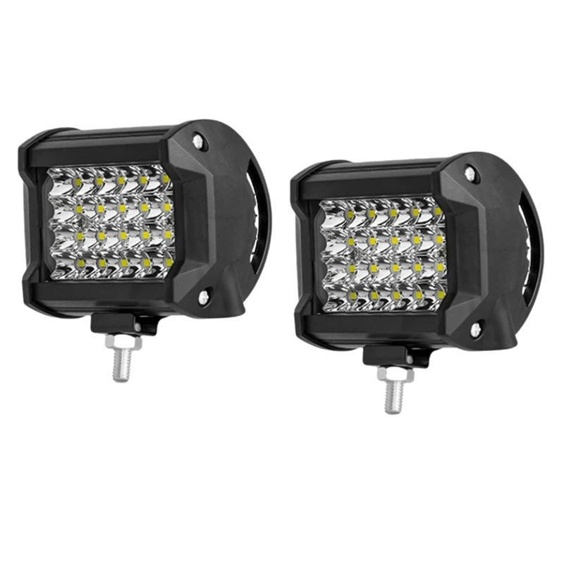車 12V 24V ヘッドライト 72 ワットライトバー作業灯スポットライト 4 インチ LED ライトバーフォグランプトラックトラクターボート SUV ATV